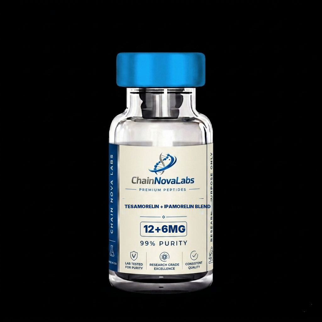 Tesamorelin + Ipamorelin Blend research peptide vial